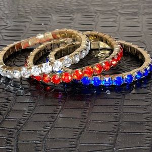 Red ,White , Blue Bracelet Bundle